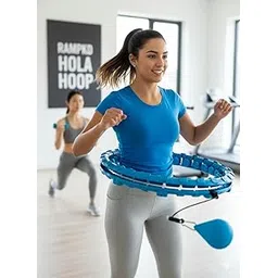 Weighted Hula Ring Hoop Weight Loss Circle Detachable with 24 Ring(52 Inch) 360 Degree Spinning Ball for Men & Women Adults Weight Loss, Smart Exercise Equipment - (Multicolour)-picture-19