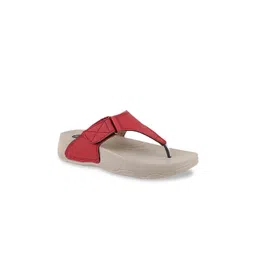 WELCOME Women Red T-Strap Flats image 1