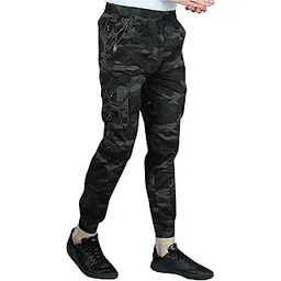 Welcy Men’s Cotton Regular Fit Camouflage Jogger | Elastic Waist Sports Trackpants | Activewear for Everyday Use-picture-45