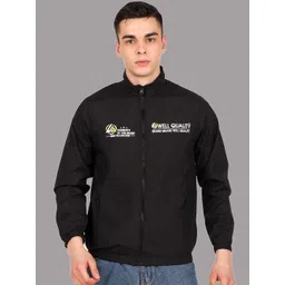 WELL QUALITY Typography Printed Mock Collar Dry Fit Lightweight Tailored Jacket-picture-18