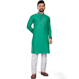 WELL TEX Men Jacquard Kurta-image-18
