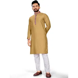 WELL TEX Men Jacquard Kurta-image-20