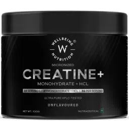 Wellbeing Nutrition 100% Pure Micronised Creatine Powder Monohydrate + HCL| Tested for Purity | For Muscle Strength & Recovery, Muscle Growth & Cognition | For Men & Women | Unflavoured |100g, 33 servings-image-12