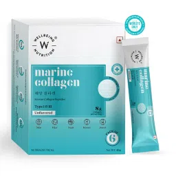 Wellbeing Nutrition Pure Korean Marine Collagen Supplements for Women & Men | Clinically Proven Type 1 & 3 Hydrolyzed Peptides | For Anti-Aging, Radiant Skin & Hair Growth | Unflavored - 6 Sachets-image-9