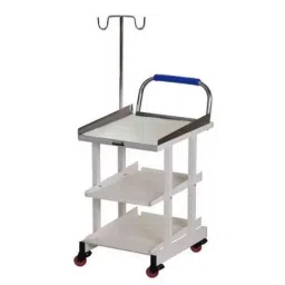 Welltrust Healthcare 45x60x82cm 3 Shelve Mild Steel Powder Coated ECG Trolley-picture-4