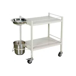 Welltrust Healthcare Mild Steel Powder Coated 2 Shelves Dressing Trolley, WSH-1406-picture-33