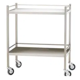 Welltrust Healthcare Mild Steel Powder Coated 2 Shelves Instrument Trolley, WSH-1389-picture-25