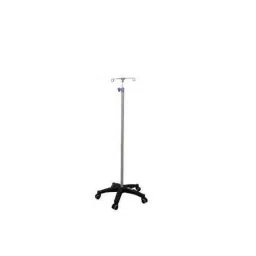 Welltrust Healthcare Mild Steel Powder Coated IV Stand with Double Hook, Plastic Base &a; 5 Wheels, WSH-1465-picture-12