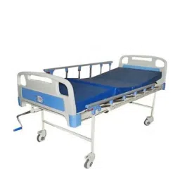 Welltrust Healthcare WSH-1214 Mild Steel Pre-Treated Epoxy Powder Coated Semi Fowler Bed with Mattress, Side Railing &a; Wheel-picture-28