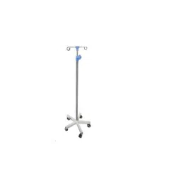 Welltrust Mild Steel Powder Coated IV Stand with Double Hook, Metal Base &a; 5 Wheels, WLT-722-picture-36