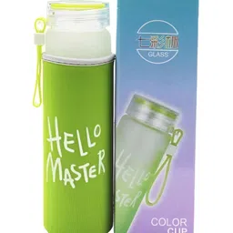 WELOUR Green Typography Printed Glass Water Bottle 500 ml-picture-35