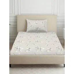 Welspun orange polycotton harmony single bedsheets-picture-38