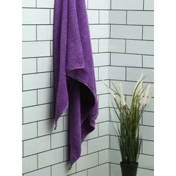 Welspun Violet Pure Cotton 380 GSM Quick Dry Bath Towel image 1