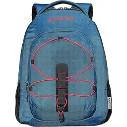 wenger BTS MARS Laptop Backpack with Padded compartment for 16 Inch laptop & 10 Inch tablet, Essentials Organiser in Teal/Red (26 Litres)-blend of style & function, Swiss designed, 612033-picture-10