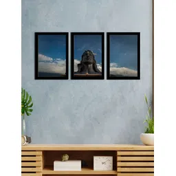 WENS Black 3 Pieces Synthetic Wooden Religious Paintings Wall Art-picture-12