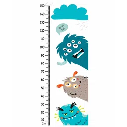 WENS Monster Gang Height Measurement Removable Wall Sticker - Multicolor-image-3
