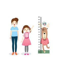 WENS White & Pink  Teddy's Swag Printed Height Chart Wall Sticker-picture-14