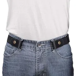 werforu No Buckle/Show Belt for Men Buckle Free Stretch Belt for Jeans Pants 1.38" Wide-picture-46