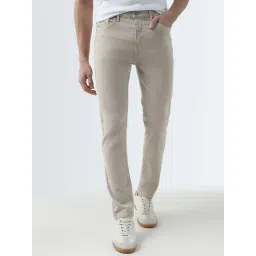WES Casuals by Westside Beige Mid-Rise Slim-Fit Jeans-picture-24