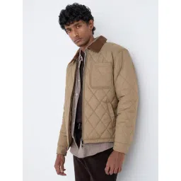 WES Casuals by Westside Beige Relaxed-Fit Quilted Puffer Jacket-picture-33