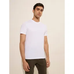 WES Casuals by Westside White Slim-Fit Cotton T-Shirt-picture-15