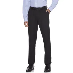 WES Formals by Westside Black Relaxed Fit Trousers-picture-35