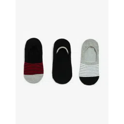 WES Lounge by Westside Black Invisible Cotton-Blend Socks- Pack of 3-picture-44