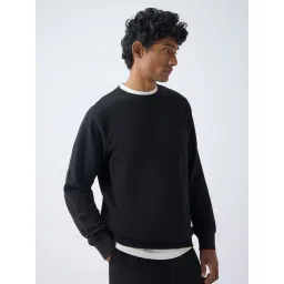 WES Lounge by Westside Black Relaxed-Fit Cotton-Blend Sweatshirt-picture-31