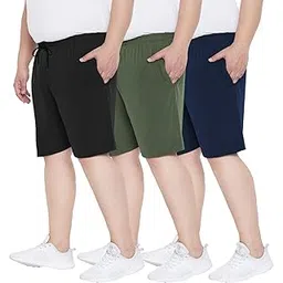 West Gate Clothing Plus Sizes Men's Cotton Knee Length Shorts | Casual and Night Wear Mens Shorts Pack of 3-picture-28
