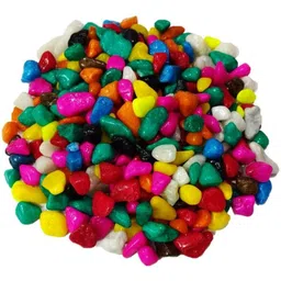 Decorative River Rocks Ornamental Tumbled Stone Pebbles Unplanted Substrate For Aquarium Home Garden Lscape Outdoor Decor (Multi Colour, 500gm) Polished Asymmetrical, Angular Marble Pebbles-image-12