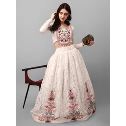 western gallary Embroidered Semi Stitched Lehenga & Crop Top-picture-19