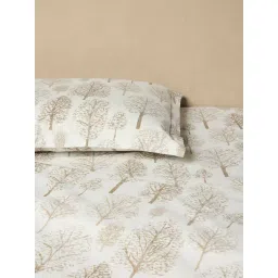 Westside Home Beige Foliage Detailed King Bed Sheet Set-picture-31