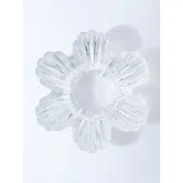 Westside Home Clear Glass Flower Tealight Candle Holder-picture-11