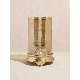 Westside Home Gold Candle Holder with Textured Glass-image-24