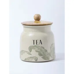 Westside Home Ivory Leaf Design Tea Jar-picture-12