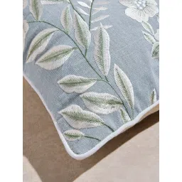 Westside Home Light Blue Botanical Design Cushion Cover image 3