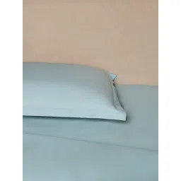 Westside Home Light Blue Solid Queen Bed Sheet Set-image-32