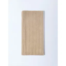Westside Home Light Brown Self-Striped Bath Towel-picture-15