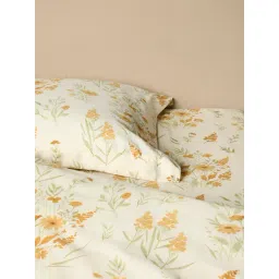 Westside Home Mustard Botanical Printed King Bed Sheet Set-picture-21