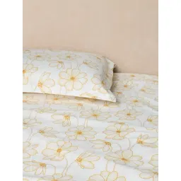 Westside Home Yellow Floral Design King Bed Sheet Set-image-48