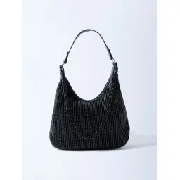 Westside Black Self-Textured Shoulder Bag-picture-27
