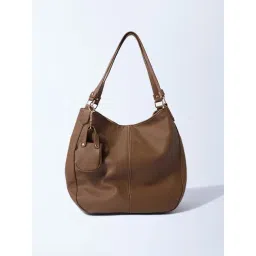 Westside Brown Shoulder Bag with Bag Charm-picture-29