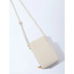 Westside Off-White Textured Wallet-Style Sling Bag-picture-12