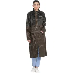 wet off hood Colorblock Women Raincoat-picture-26