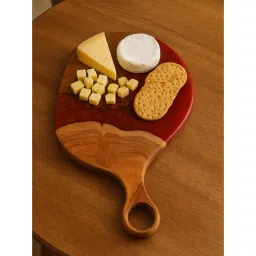 Wewood Pearl Red Epoxy Resin & Wood Cheese Board Platter-picture-20
