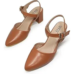 wfs 2.5 Inch Block Heel Bellies Pump Sandal for Women-picture-15