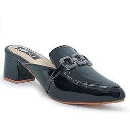 wfs Women Bellies with 2-inch Block Heel and Chain Detailing Pumps Sandal-picture-26