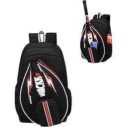 Whackk DropShot Black 32L Tennis Badminton Pickelball Squash Equipment Kit Bag | Unisex Lightwieght Backpack-picture-30