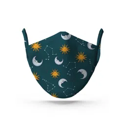 wHAT'S DOwn Unisex Green Galaxy Cotton Reusable Face Mask-picture-22