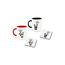 Whats Your Kick Multicoloured Text or Slogans Printed Ceramic Glossy Mugs Set of Cups and Mugs-picture-31